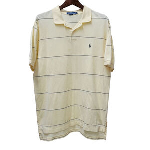 Polo Ralph Lauren Men 100% Cotton Blue Polo Shirt Size Large Excellent Condition